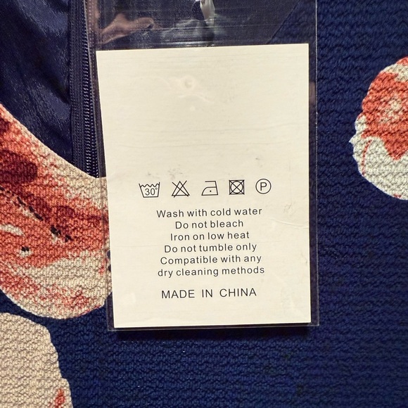 Floral Blue Shift Dress - Picture 9 of 10